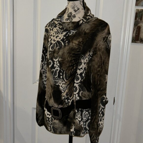 Vintage Frank Lyman Design Women’s Pattern Neutral Colored Sweater - Picture 2 of 6